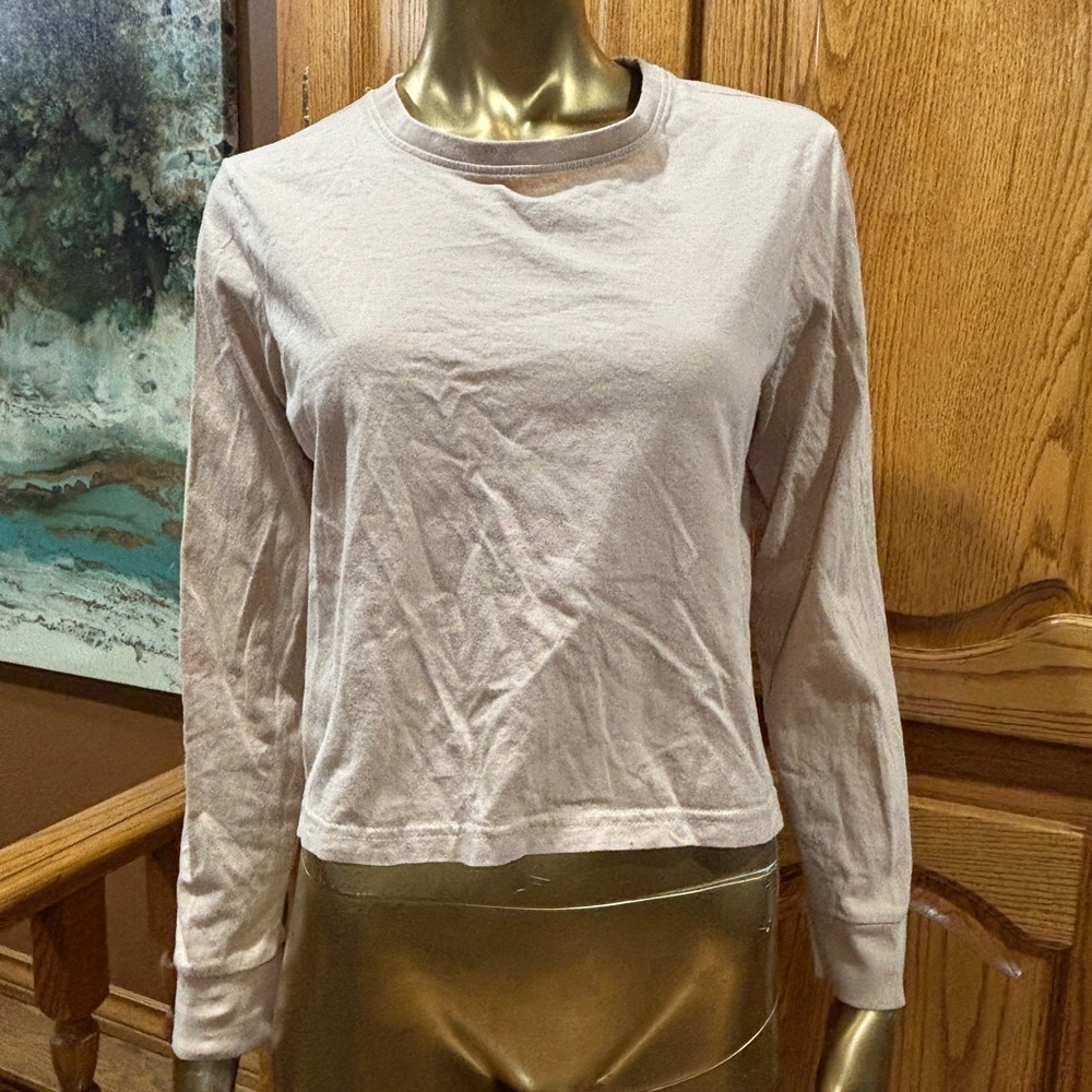 Silver Jeans Women's Light Pink Long Sleeve Top